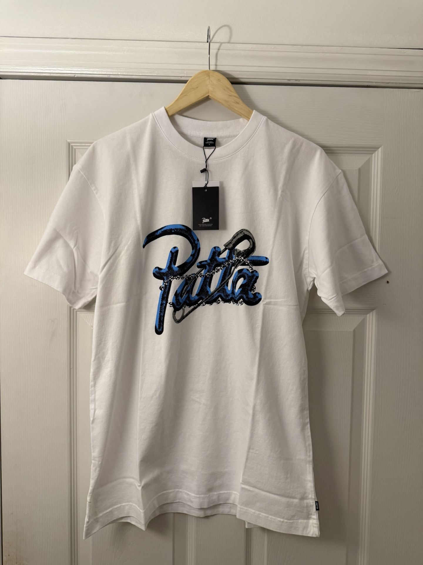 Patta Pinned White Tee Size L