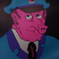 1968 Pig Cop Blacklight Poster