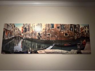 Large 3-Piece Venice Italy Canal Canvas Wall Art Set