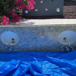 Marble Vanity Top And Sinks And Faucets
