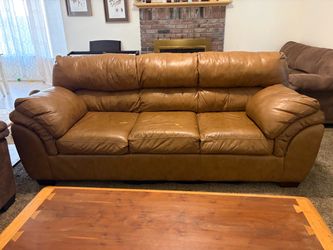 3-Seater Faux Leather Couch