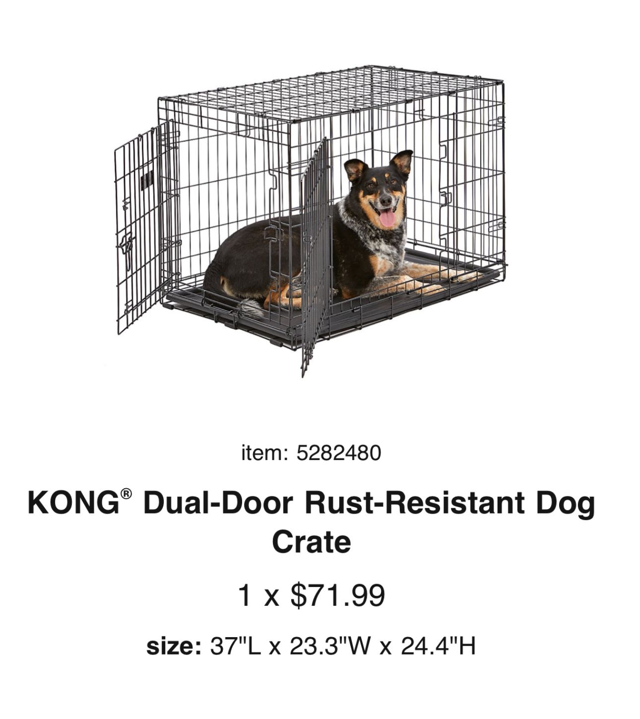 *used* Kong Dog crate