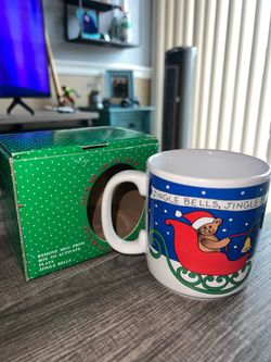 Vintage 1991 Musical Christmas Teddy Bear Mug w/ Box – Jingle Bells