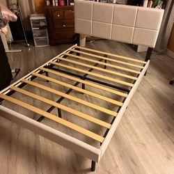 Off White Full Bed Frame
