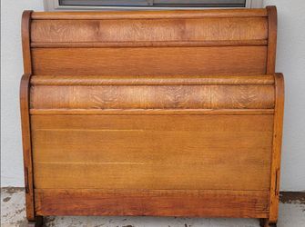 Antique Quarter Sawn FULL size Bed frame w/rails