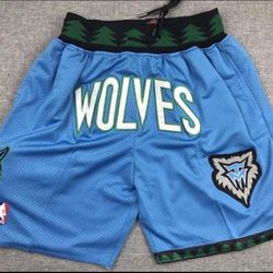 Timberwolves Just Don Shorts Size Medium 