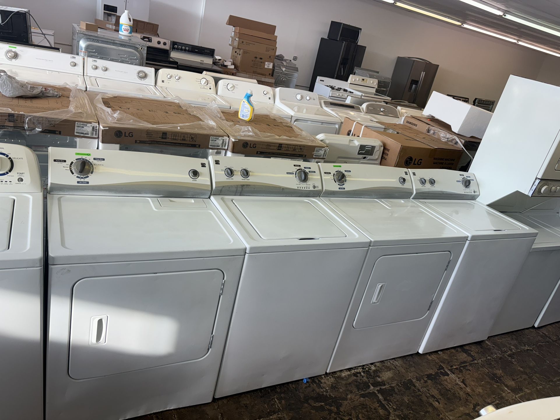 Matching Washer Dryer Sets.$425 Each Set Delivered Installed.$175 Each Set Picked Up.4m Warranty