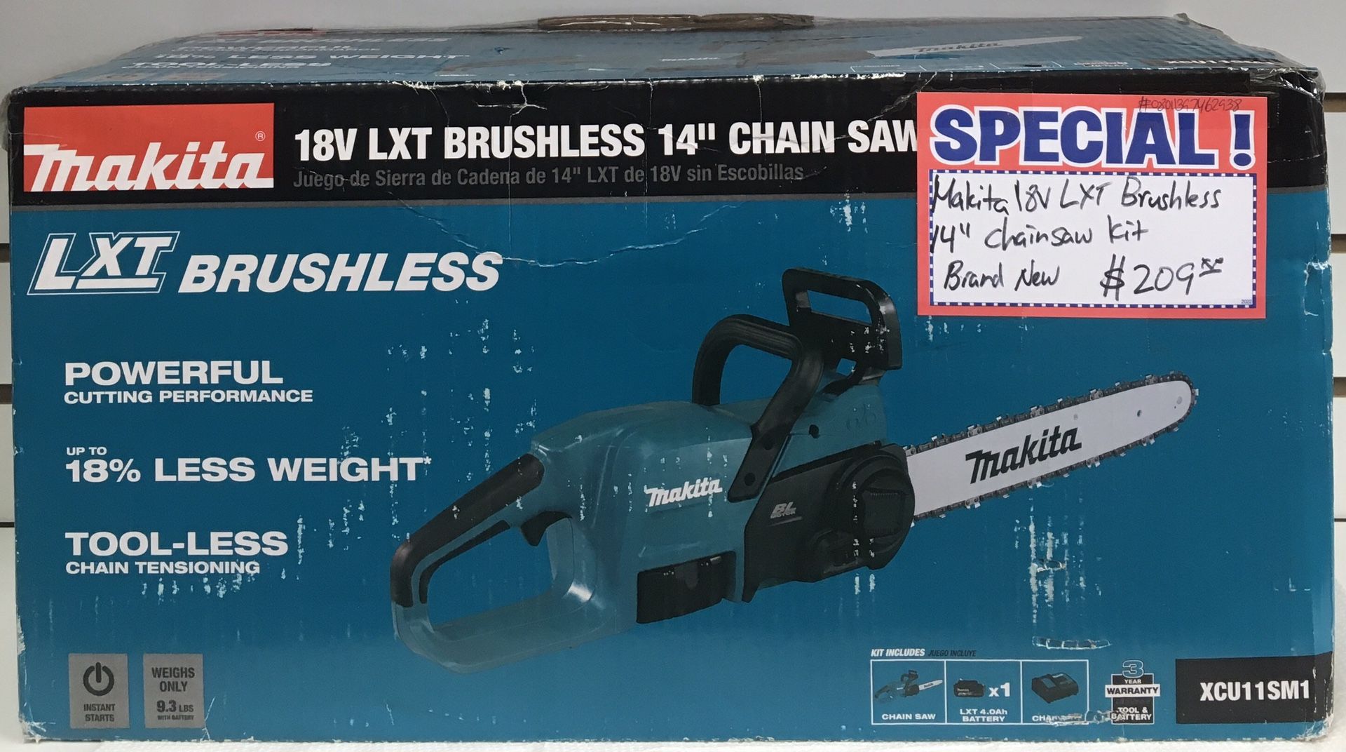 Makita 18V LXT Brushless 14” Chainsaw Kit Brand New 