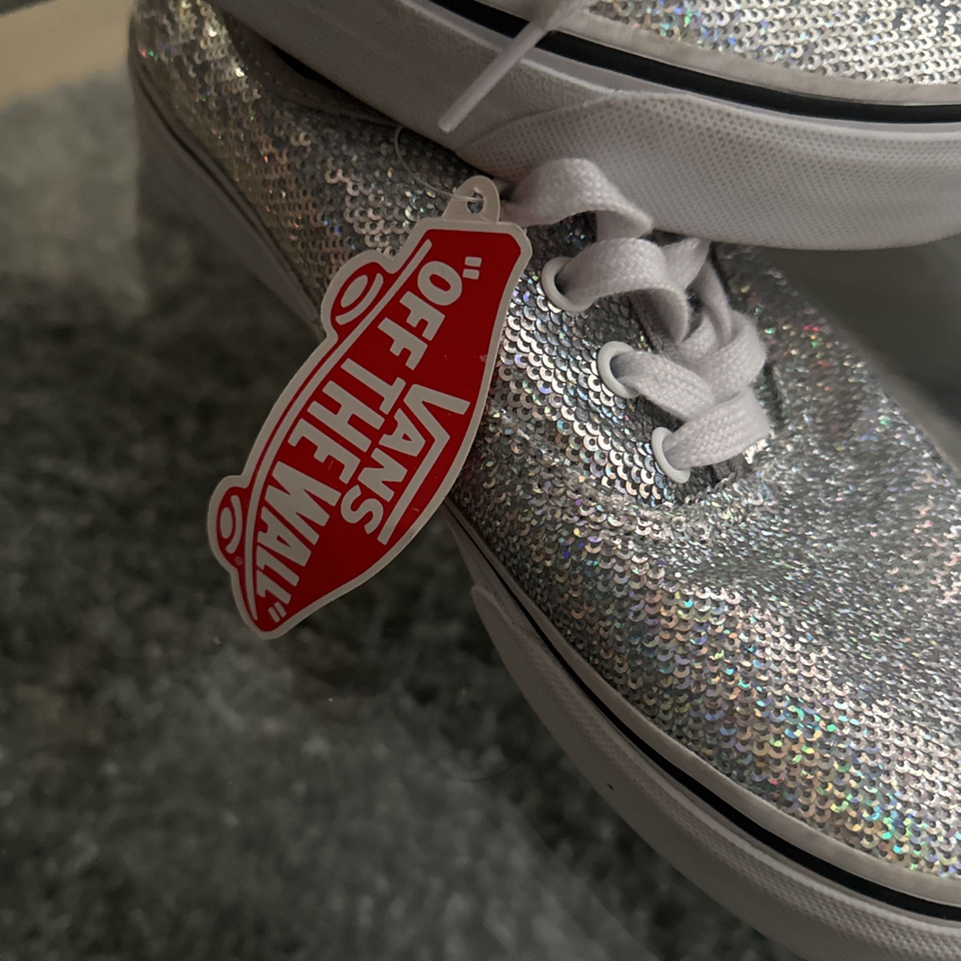 Vans For Women Silver Sparkle