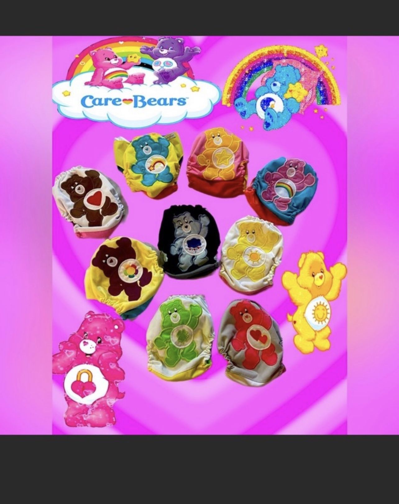 Carebears Diaper Cloths