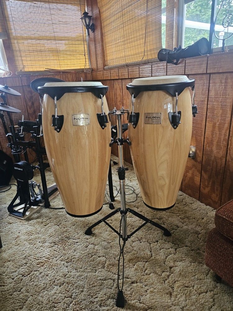 TYCOON CONGAS WITH DOUBLE STAND