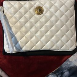 Versace Quilted Leather Clutch Purse
