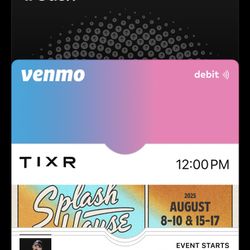 Splash House ticket 