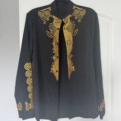 African inspired button up