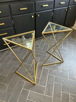 Gold/Glass Nightstands