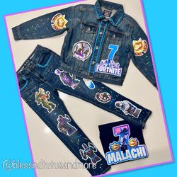 Fortnite Denim Set - Fortnite Jeans Set - Fortnite Outfit 