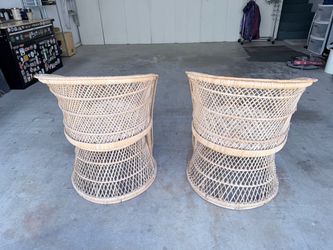 VINTAGE matching  wicker/rattan chairs