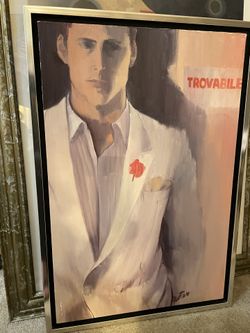 Unique Painting , Framed In Chrome 