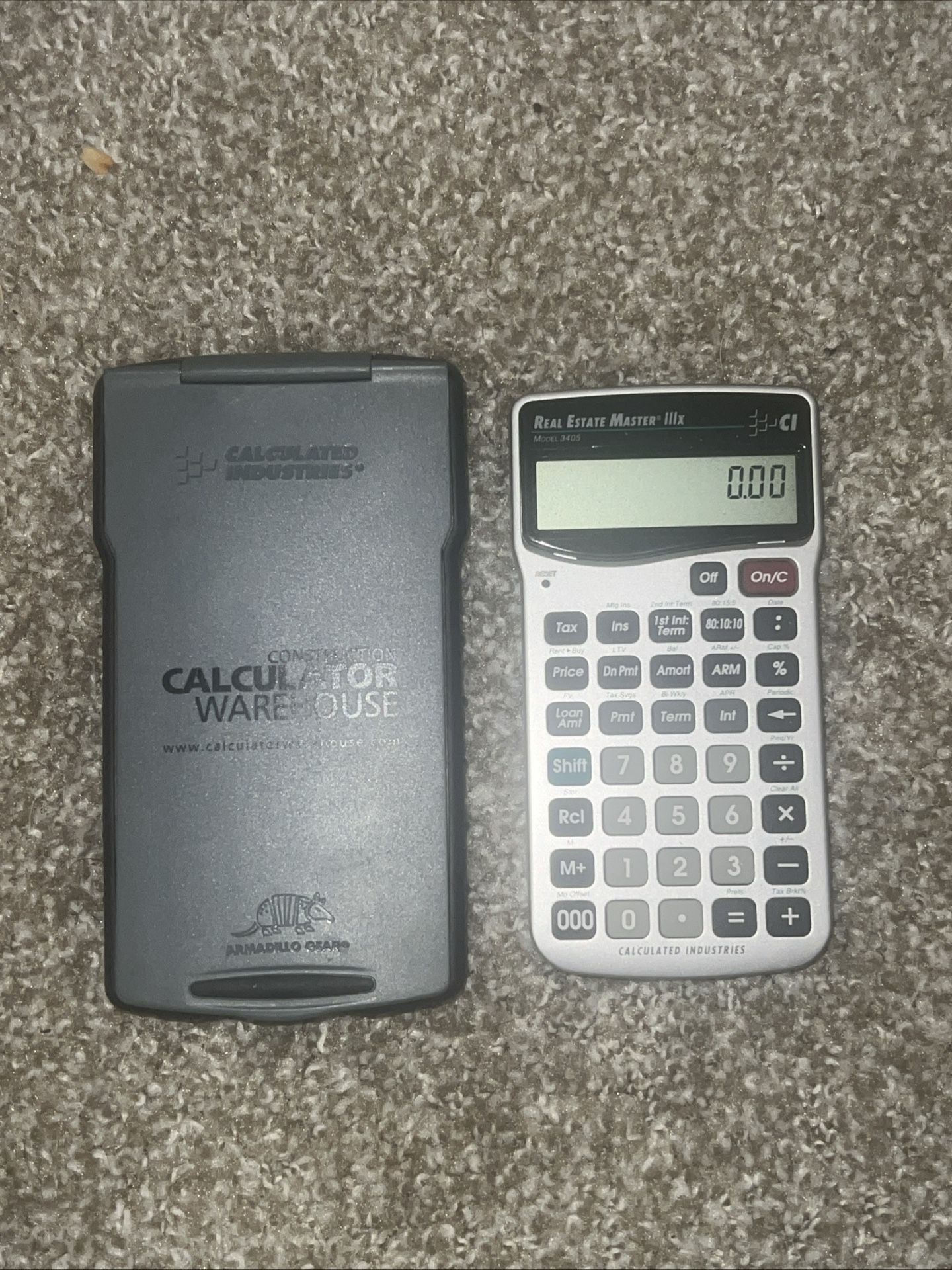 Calculated Industries Real Estate Master IIIX 3405 Calculator w/ Armadillo Gear 