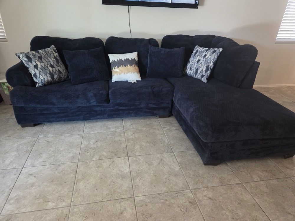 Blue Fabric Sofa
