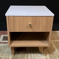 Marble-Top End Table/Nightstand