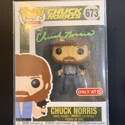 Chuck Norris Signed Funko Pop with COA