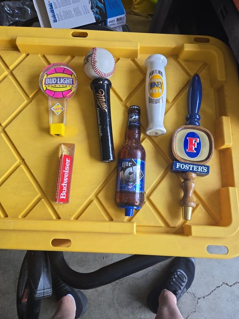 Tap handles.