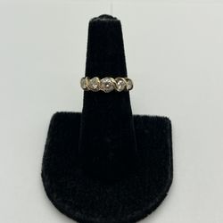14KT YG LADIES RING, .50ctw NATURAL DIAMOND, SIZE 7”, 5.4 GRAMS