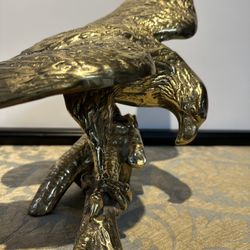 Beautiful large bronze brass Eagle sculpture L18xD14xH15.5 inch Lbs 7.5 Item# 1950GR25 Lbs 7.5