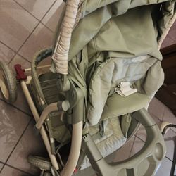Green Baby Stroller