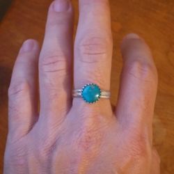 Handmade By ME Natural Turquoise Ring Size 9