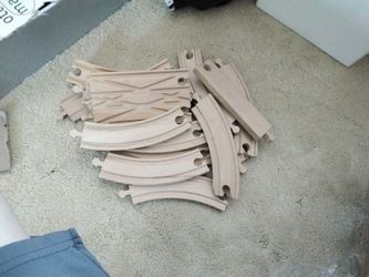 Wooden Train Track Lot(Curves, Turnout, Crossover, Straight Track