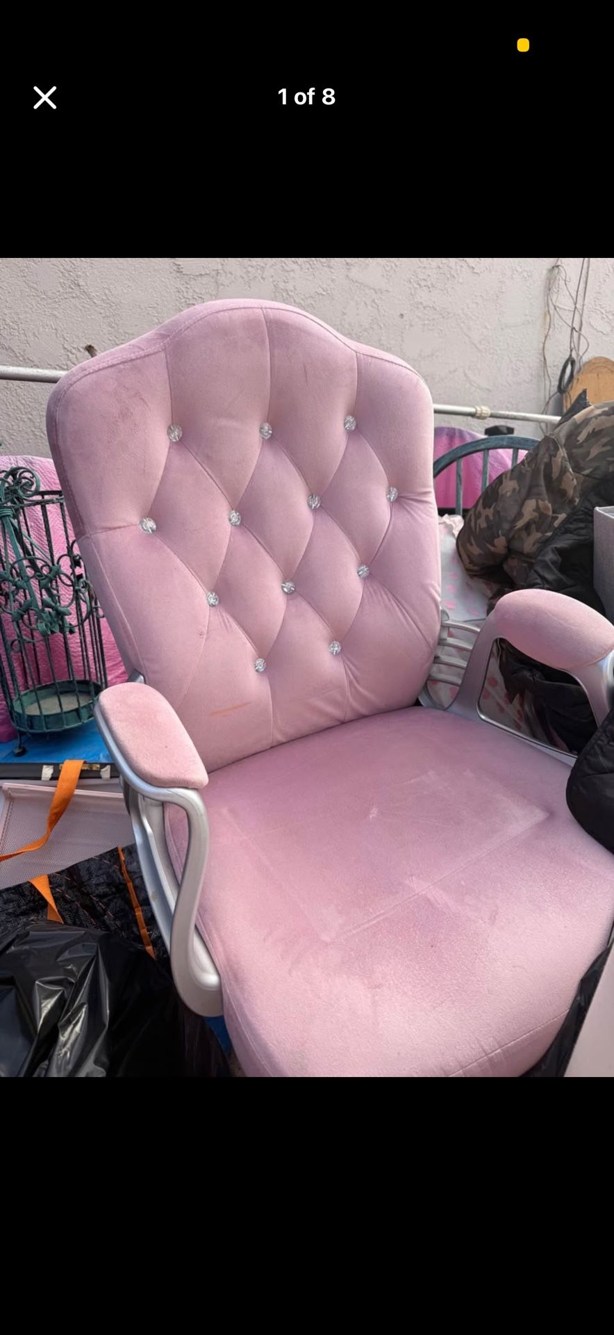 Velvet pink Office Chair