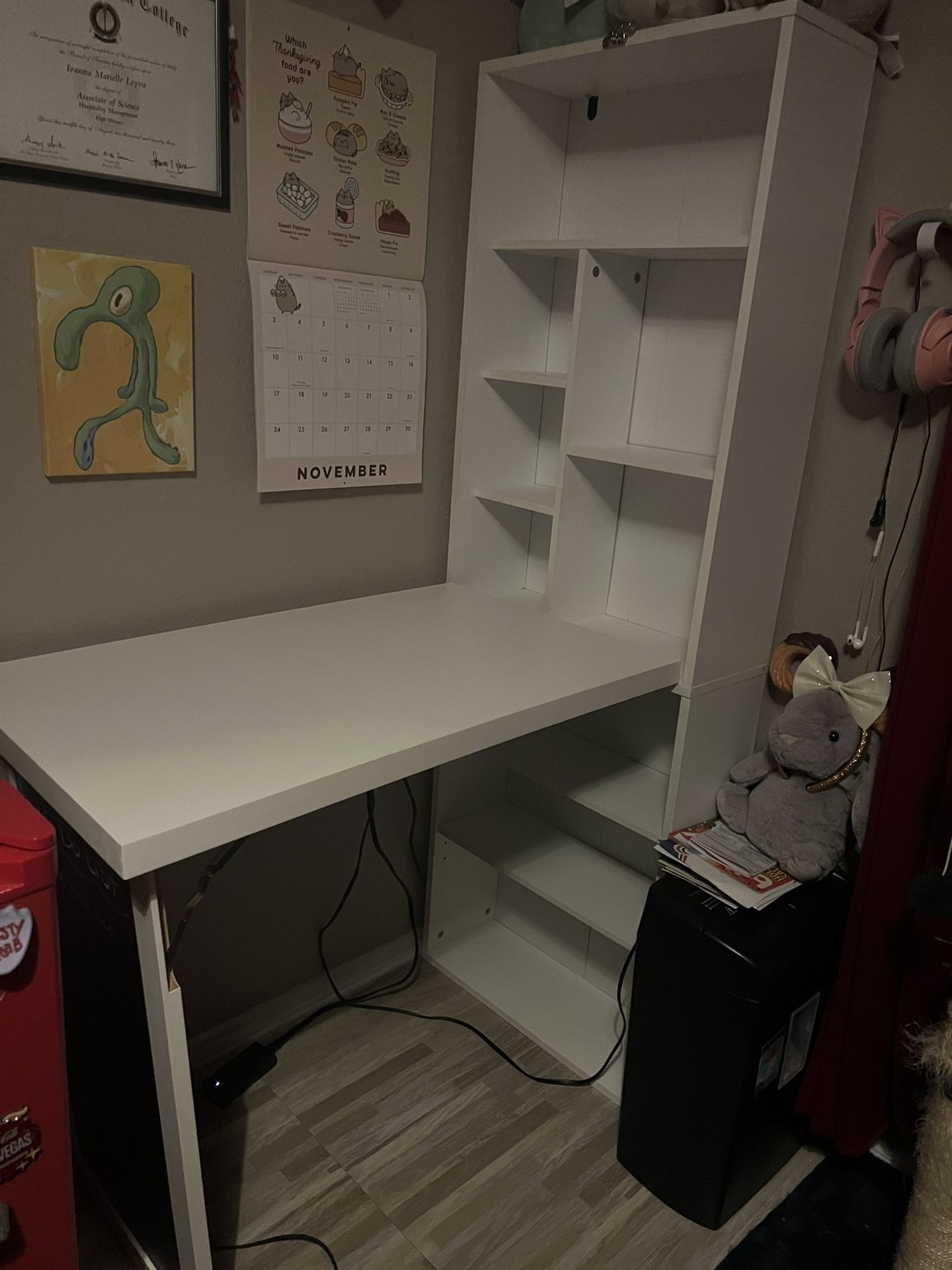 Desk (Foldable With Bookcase)