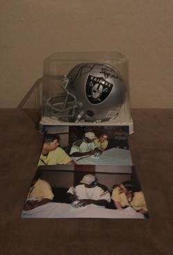 Raiders signing mini helmet
