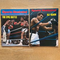 1974 SI Ali /Frazier “Ali Again” & 1975 SI Ali/Frazier “The Epic Battle “ ( Good Condition)