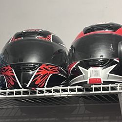 2 Snowmobile Helmets