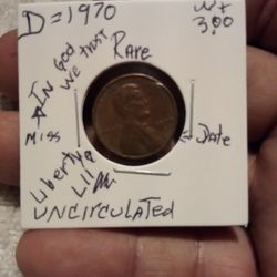 🇺🇸" Lincoln"(1970)"D" W./6 Errors. Wt:3.00. Uncirculated…