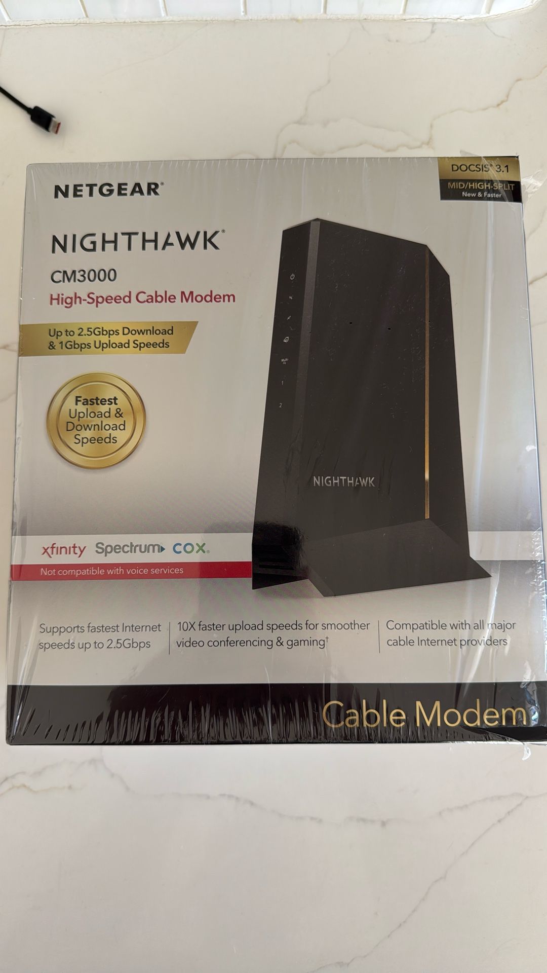 Netgear Nighthawk CM3000 Cable Modem DOCSIS 3.1 2.5G