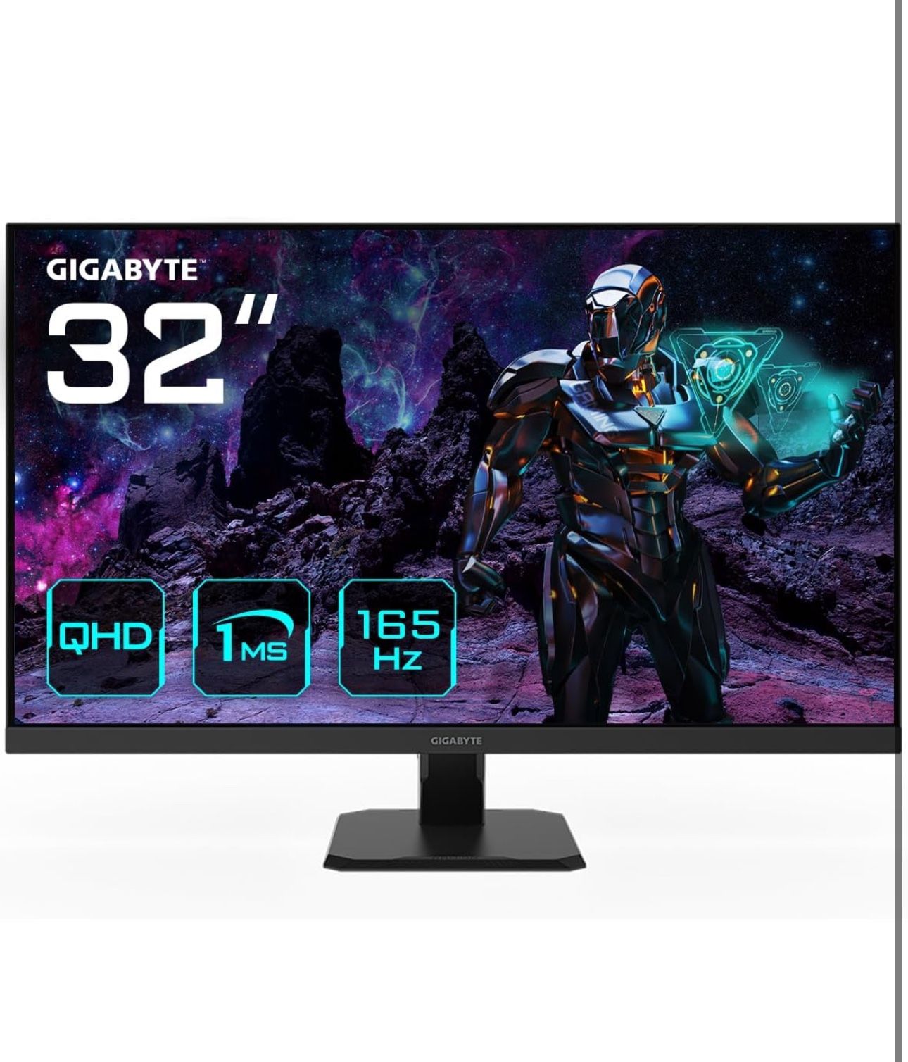 GIGABYTE GS32Q 31.5" 165Hz 1440P Gaming Monitor, 2560x1440 SS IPS Display, 1ms (MPRT) Response Time, HDR Ready, 1x Display Port 1.4, 2X HDMI 2.0 (GS32