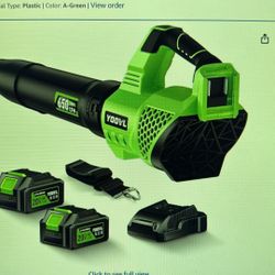 Leaf Blower Cordless, 650CFM Electric Leaf Blowers with 2 x 5.2Ah Batteries and Charger, 3 Speed Modes, 1 x Adjustable Shoulder Strap, Powerful Blower