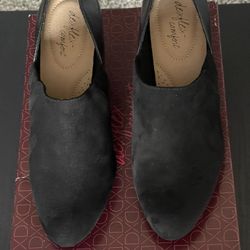 Dexflex Comfort Slip On Black Heeled Booties