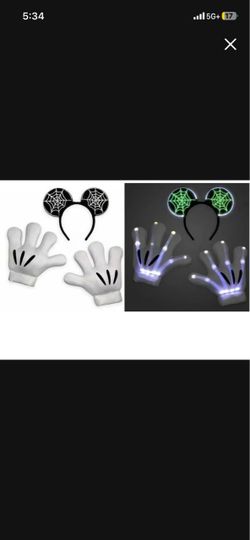 Disney Mickey Mouse Halloween Light-Up Ears and Gloves Set