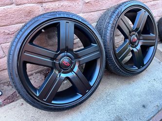 26” Matte Black Texas Edition GM 6 Lugs Set