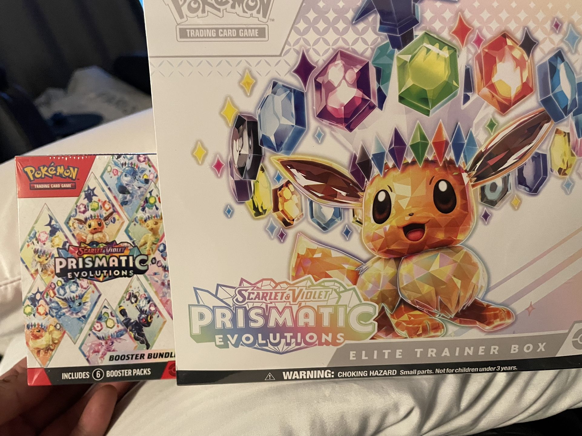 Set Of Pokemon Prismatic Evolution Elite Trainer Box And Booster Box 