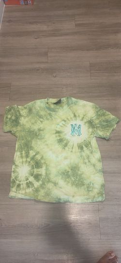 Authentic Amiri Green Tie-Dye Logo T-Shirt – Men’s