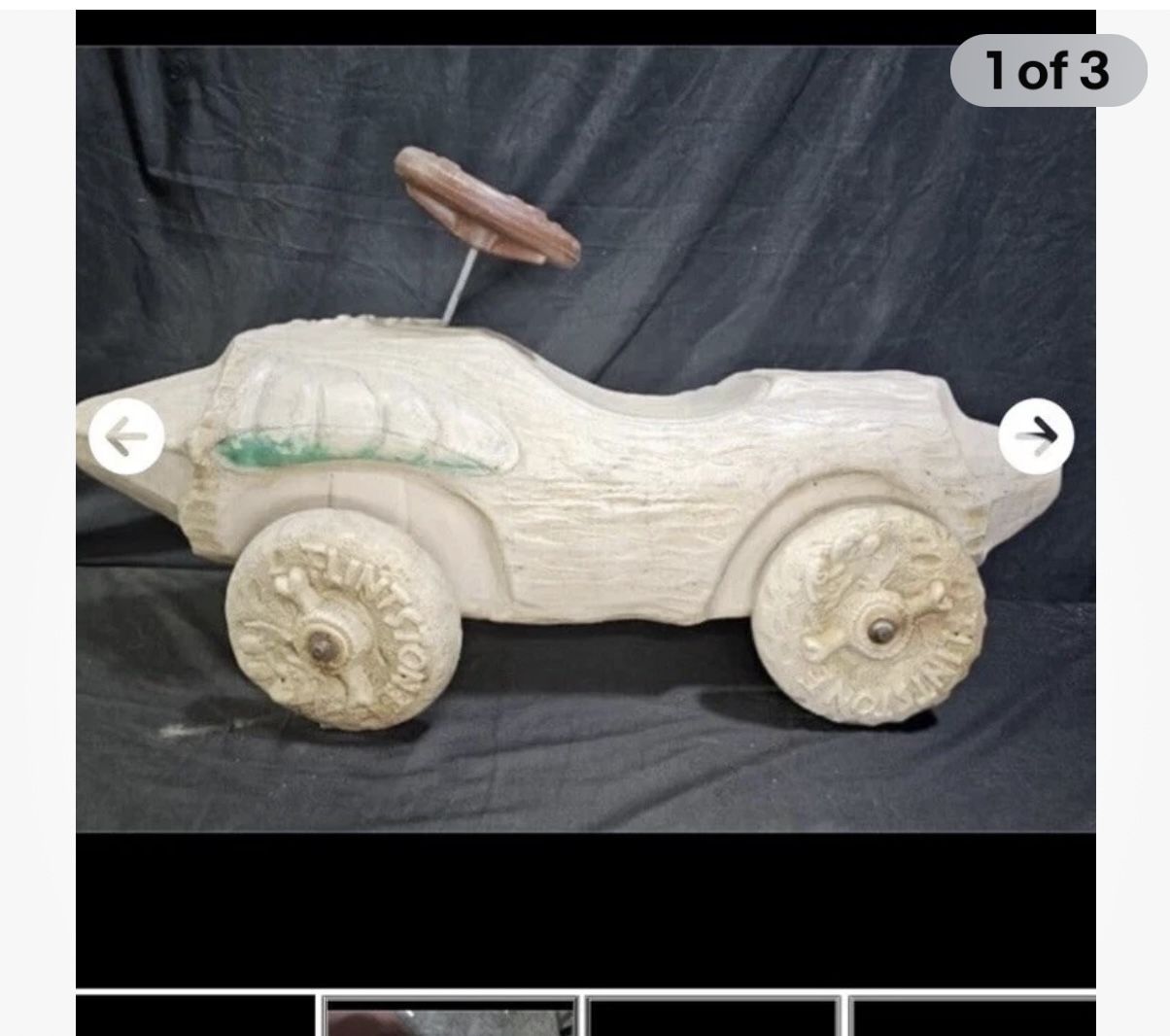 Flintstones Ride On Car Vintage Barney Rubble Car