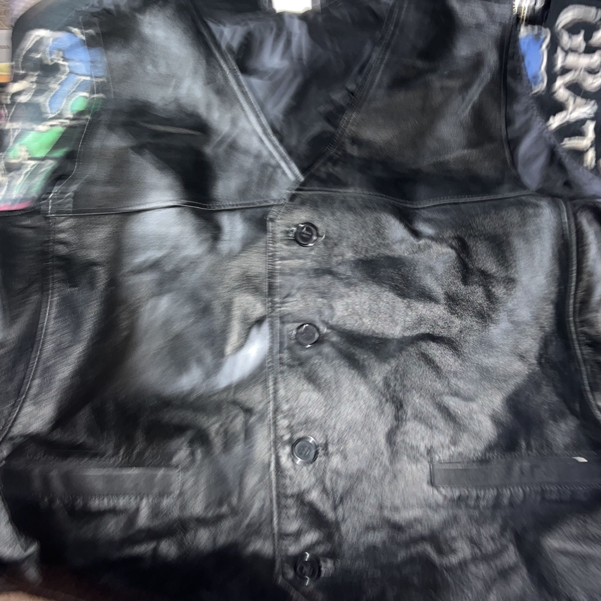 Mens Leather Motorcycle Vest