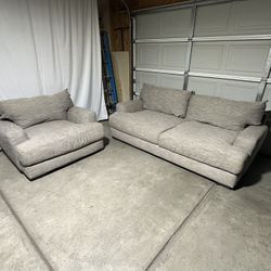 Oversized Couch and Chair *Free Delivery*