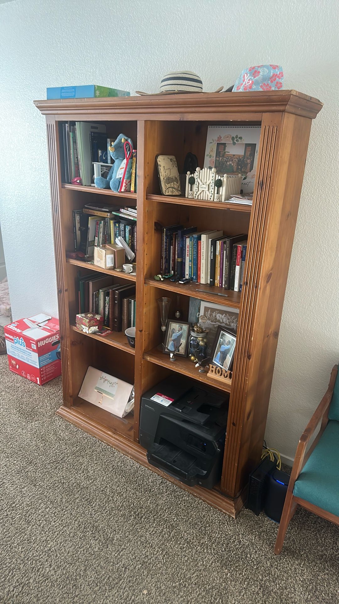 Wooden bookshelf